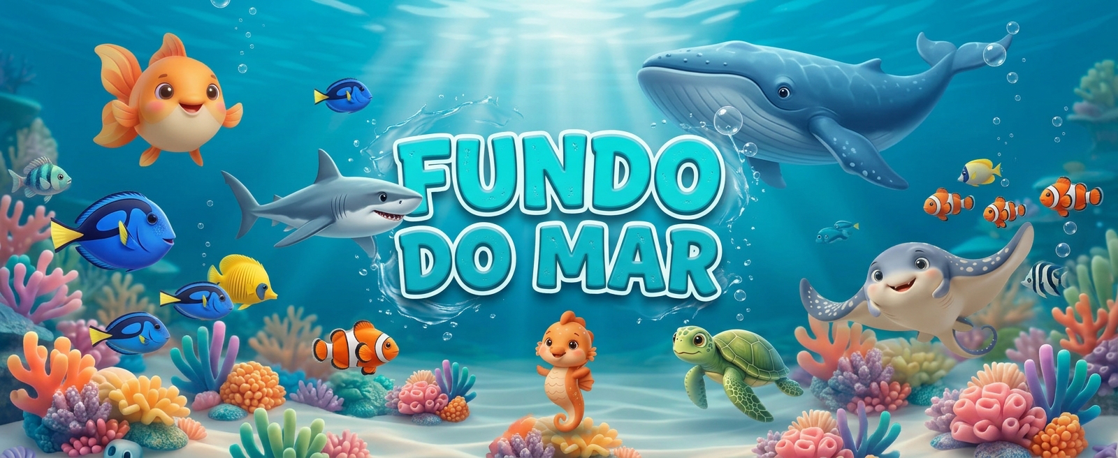 Convite digital: Convite Animado e Interativo Aniversário Fundo do Mar